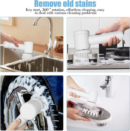 5-in-1 Multi-Purpose Handheld Bathroom & Home Cleaning Brush